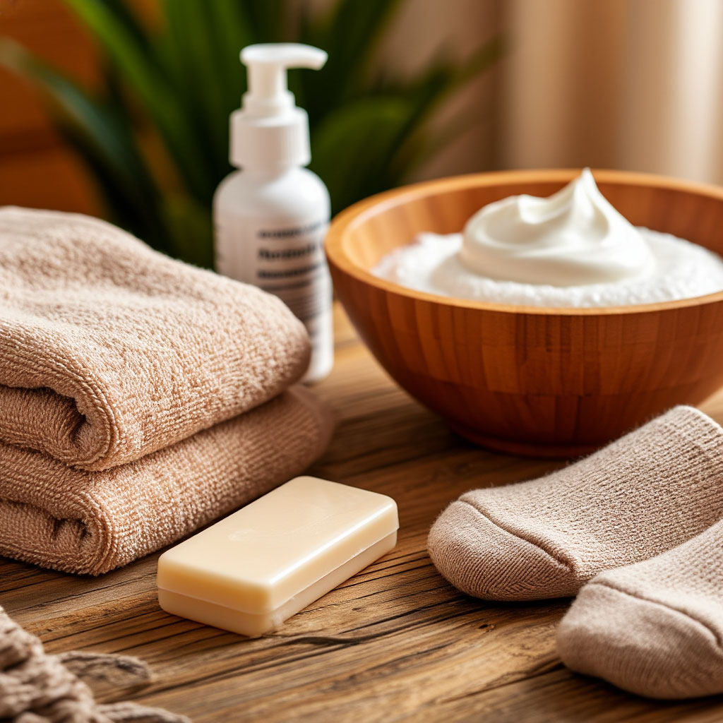 Home pedicure disinfects fungal feet
