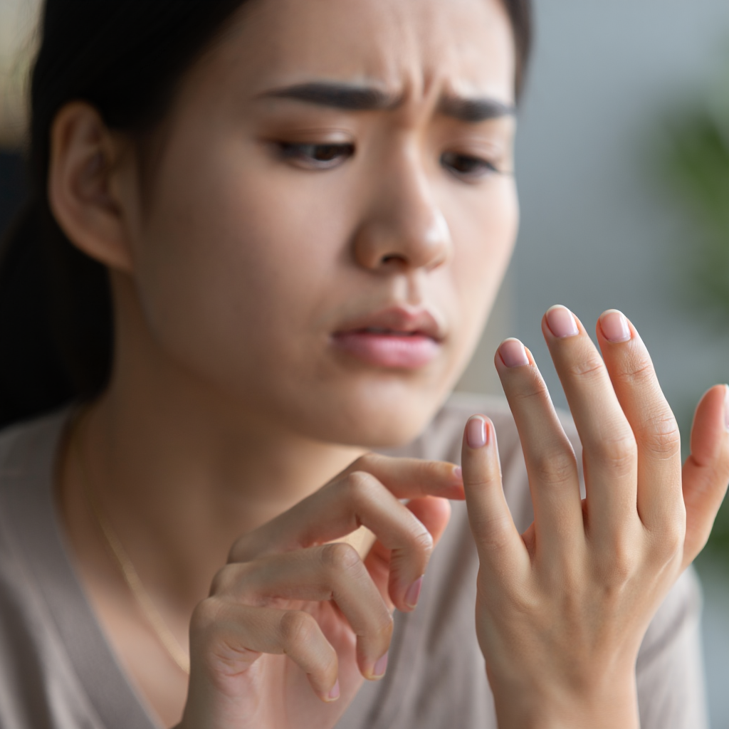 Peeling nails from harsh chemicals