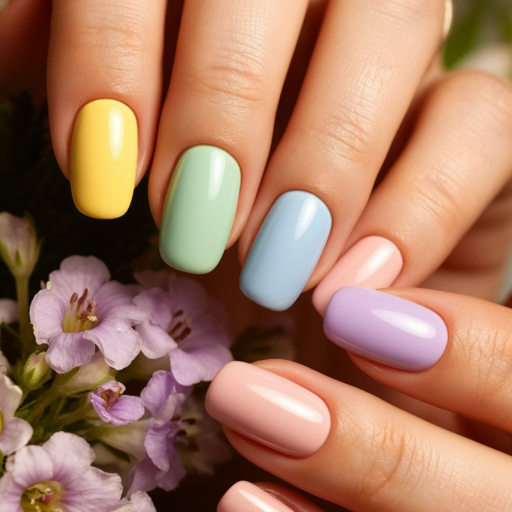 Popular spring nail colors 2025