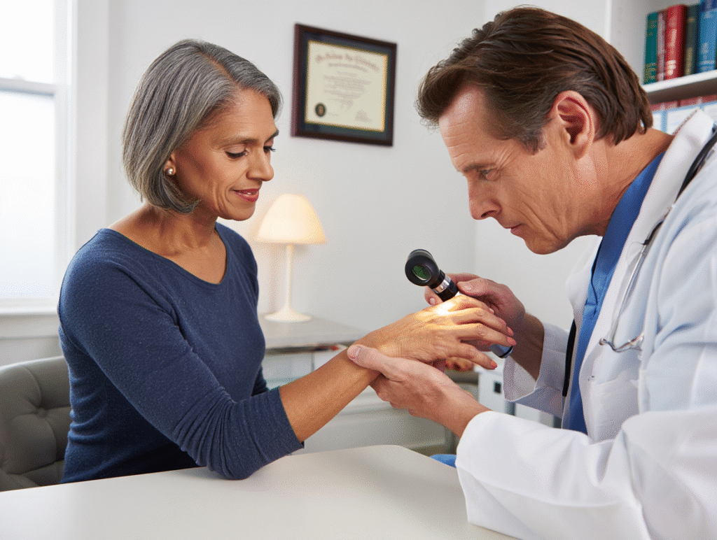 Dermatologist nail check